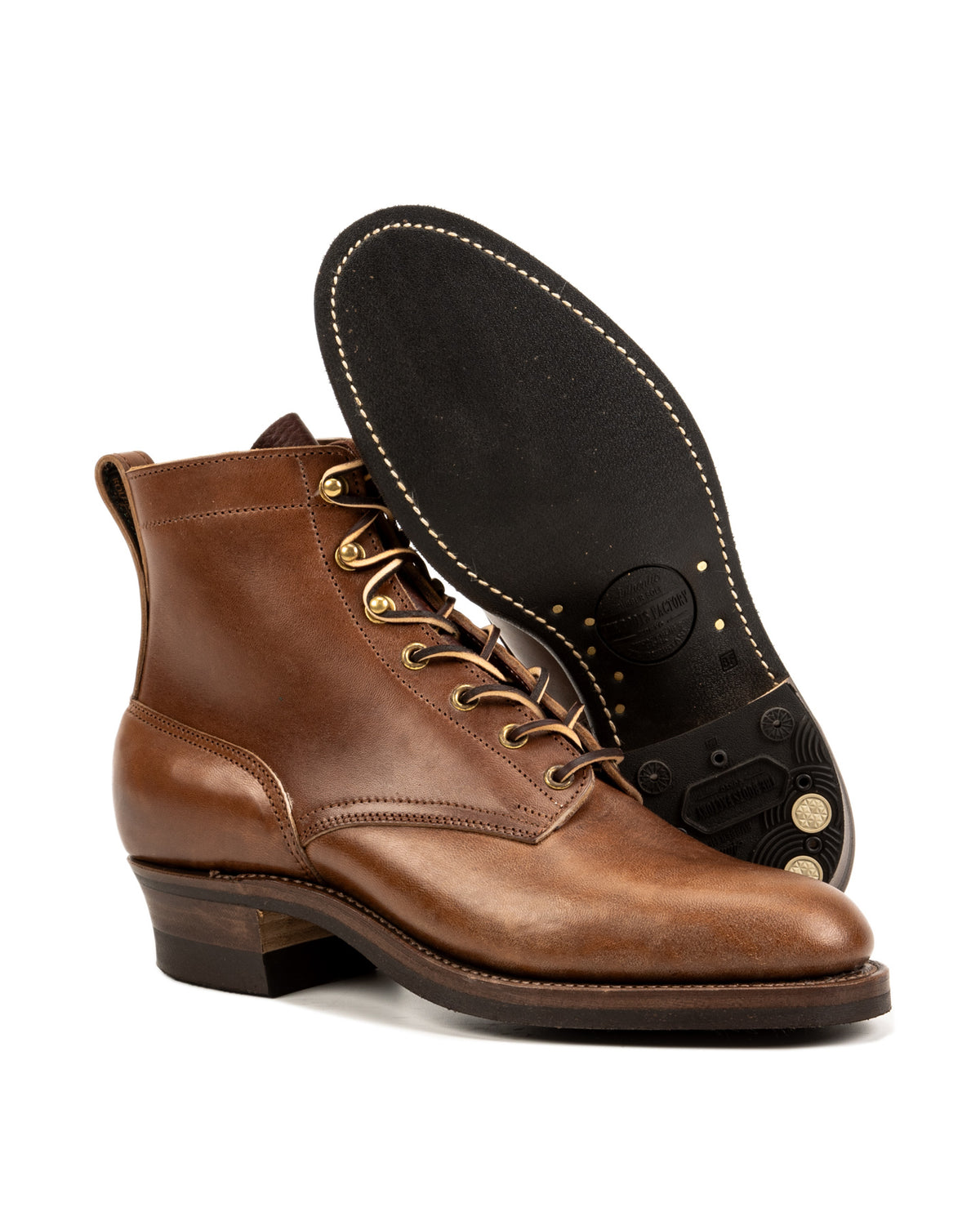 Rolling Dub Trio Griffin Plain Toe Boots - Brown Horsebutt - Standard & Strange