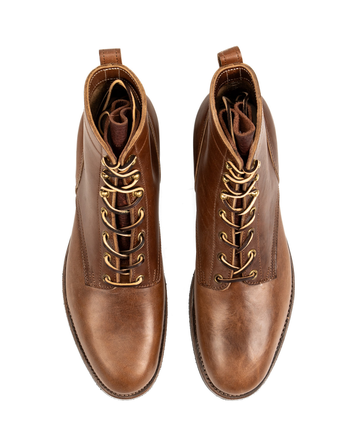 Rolling Dub Trio Griffin Plain Toe Boots - Brown Horsebutt - Standard & Strange