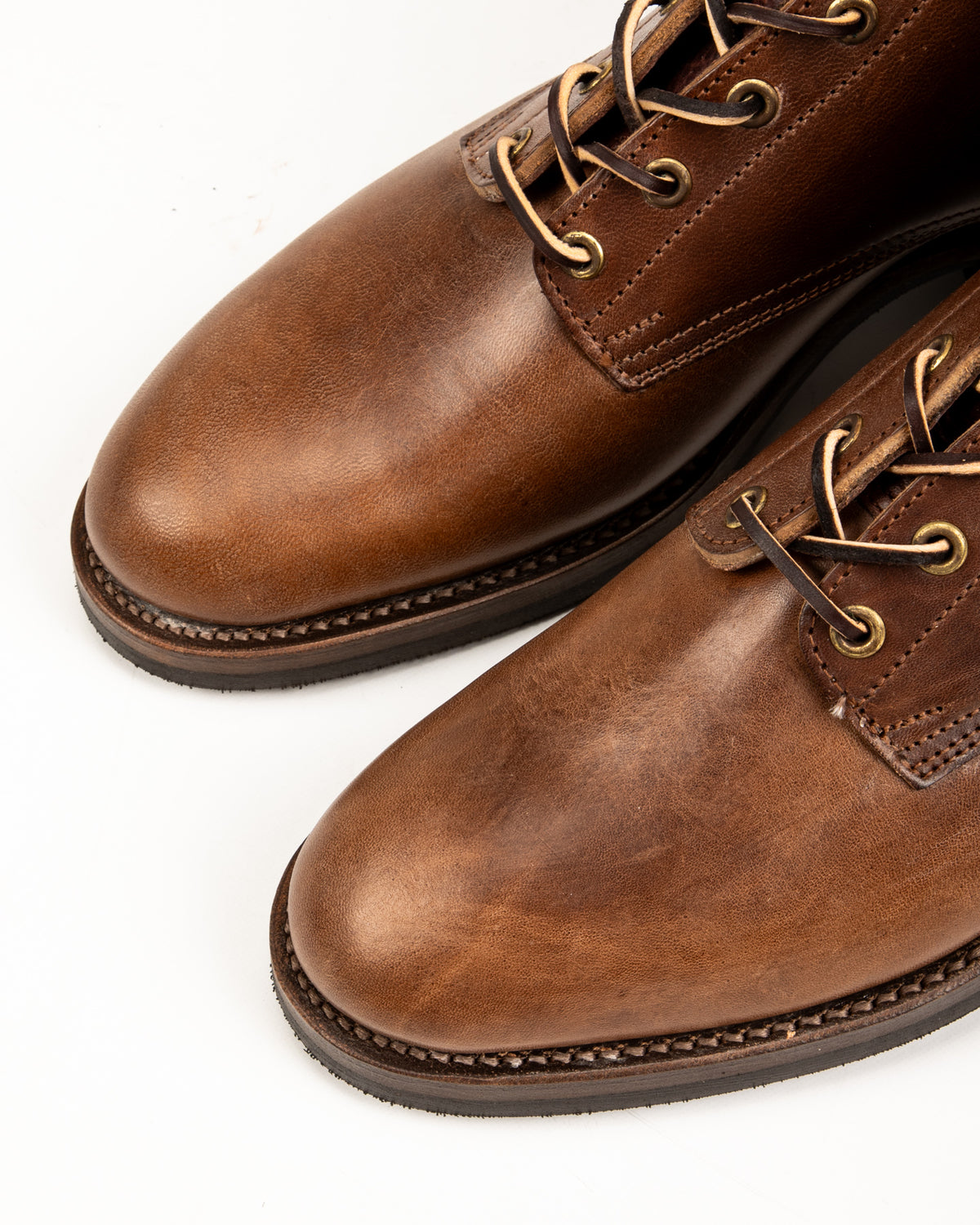 Rolling Dub Trio Griffin Plain Toe Boots - Brown Horsebutt - Standard & Strange
