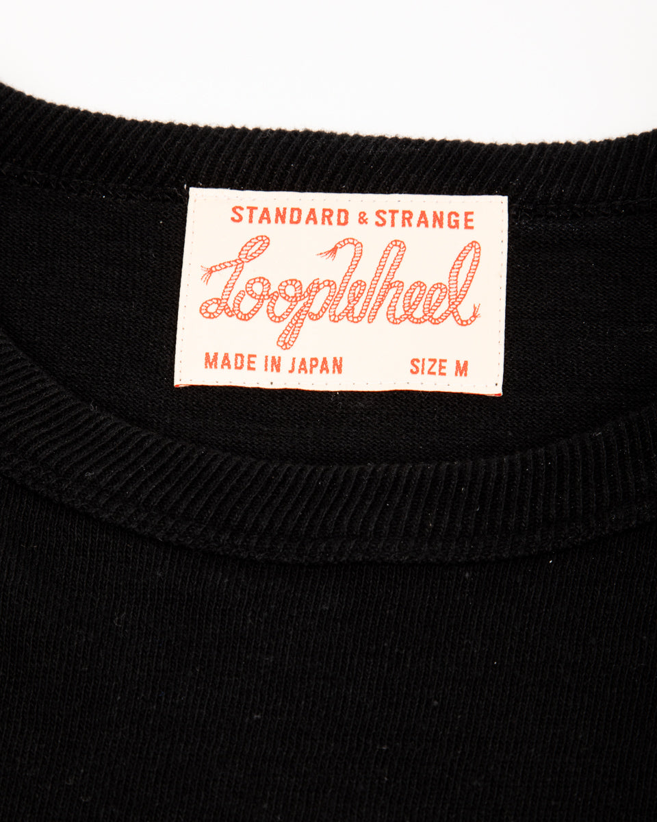 Standard & Strange Wakayama Special Loopwheel L/S Tee - Black - Standard & Strange