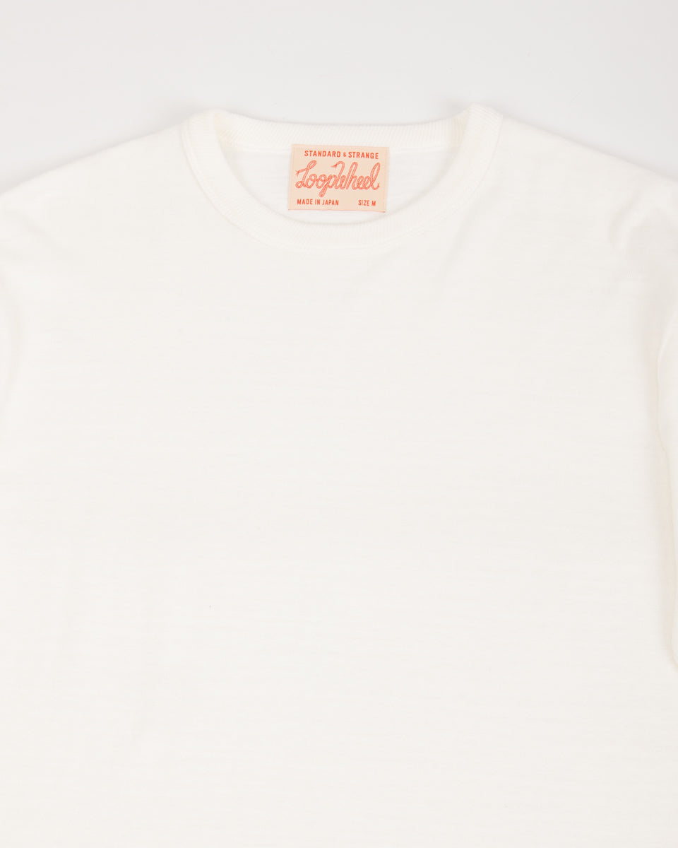 Standard & Strange Wakayama Special Loopwheel L/S Tee - Cream - Standard & Strange