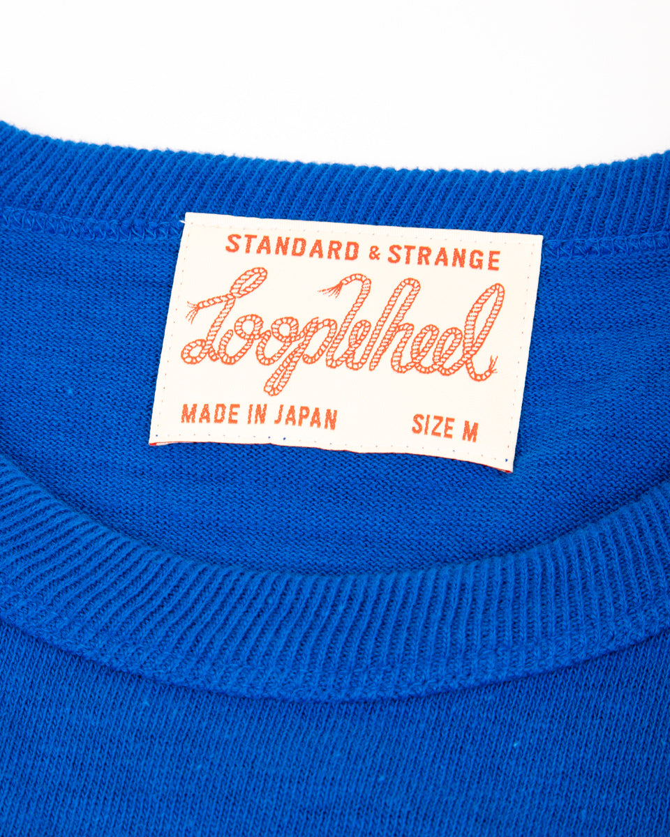 Standard & Strange Wakayama Special Loopwheel L/S Tee - Klein Blue - Standard & Strange