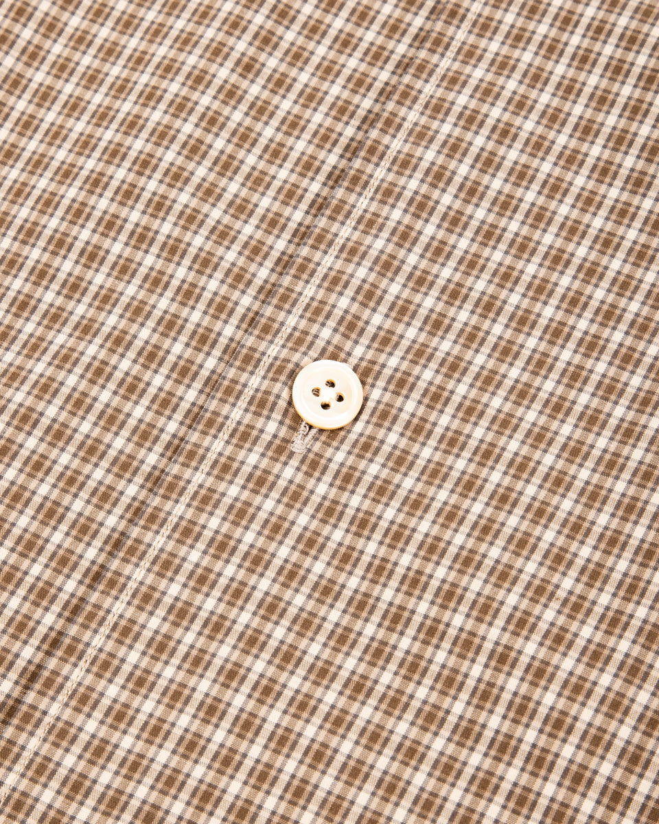 Senui Cover Shirt - Brown Organic Washer Check - Standard & Strange