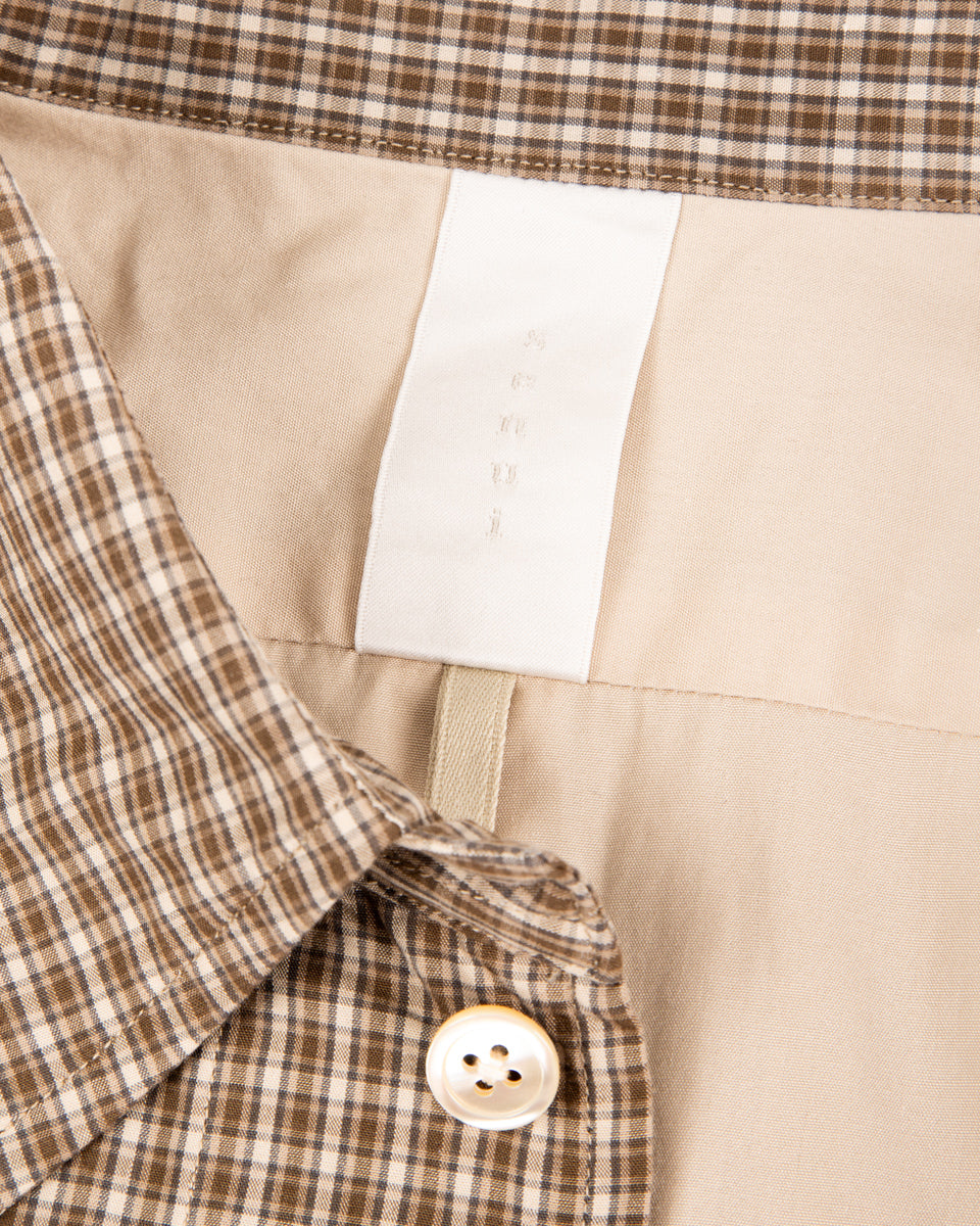 Senui Cover Shirt - Brown Organic Washer Check - Standard & Strange