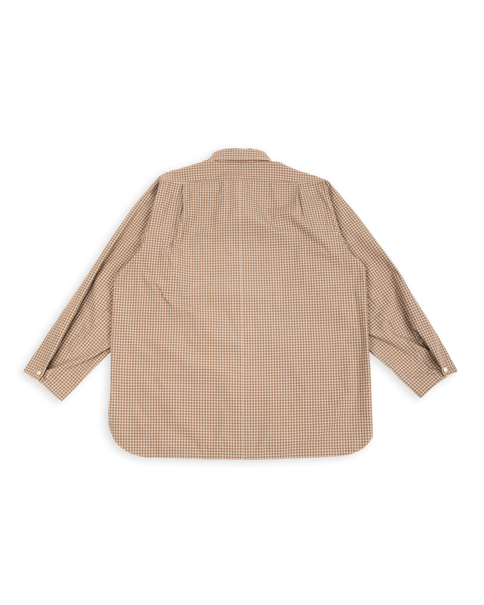 Senui Cover Shirt - Brown Organic Washer Check - Standard & Strange