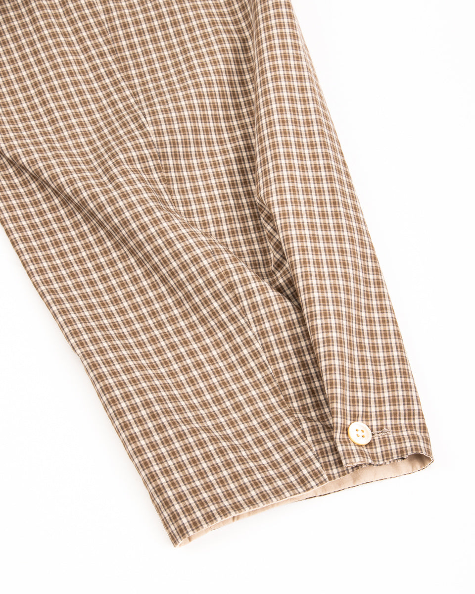 Senui Cover Shirt - Brown Organic Washer Check - Standard & Strange