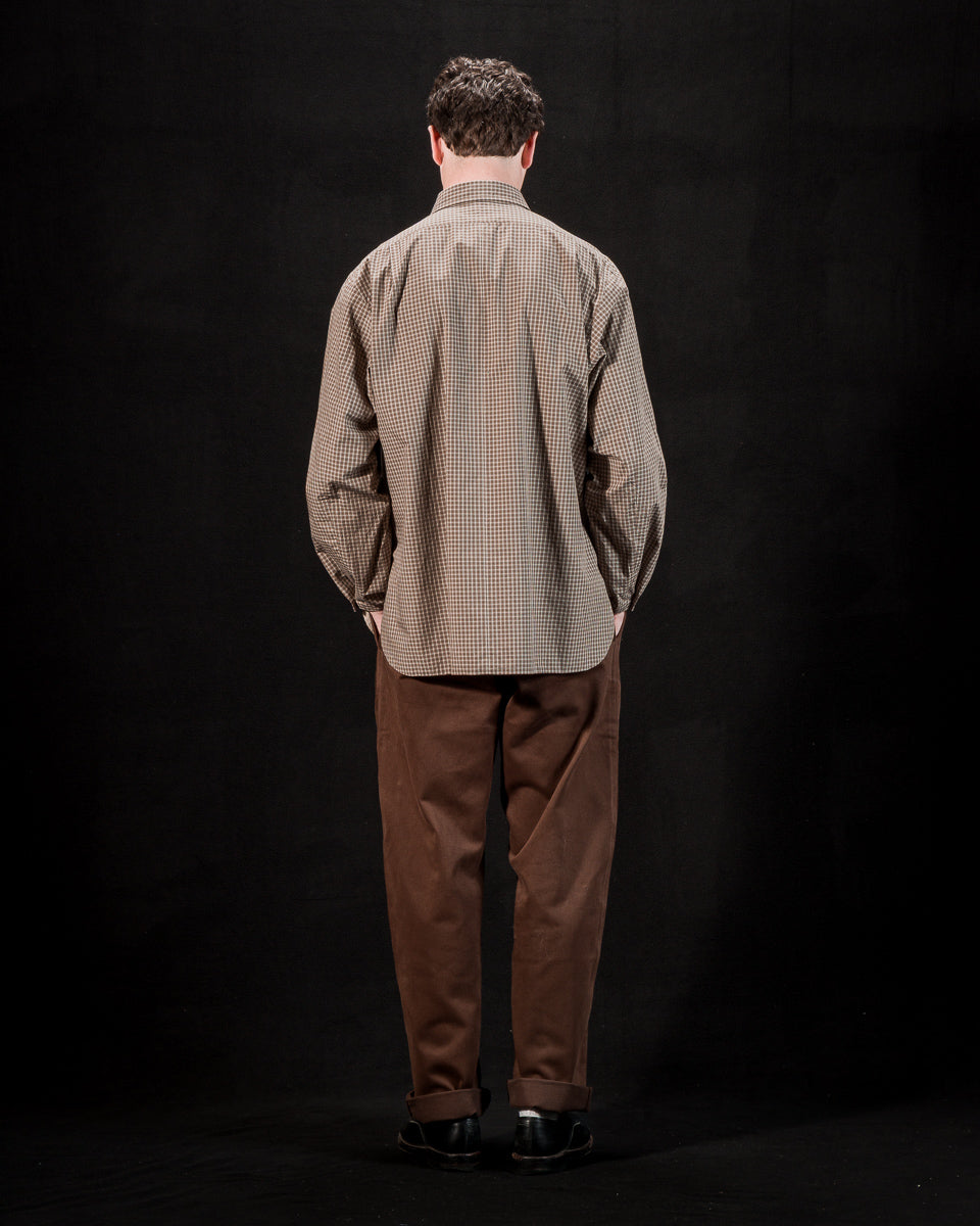Senui Cover Shirt - Brown Organic Washer Check - Standard & Strange