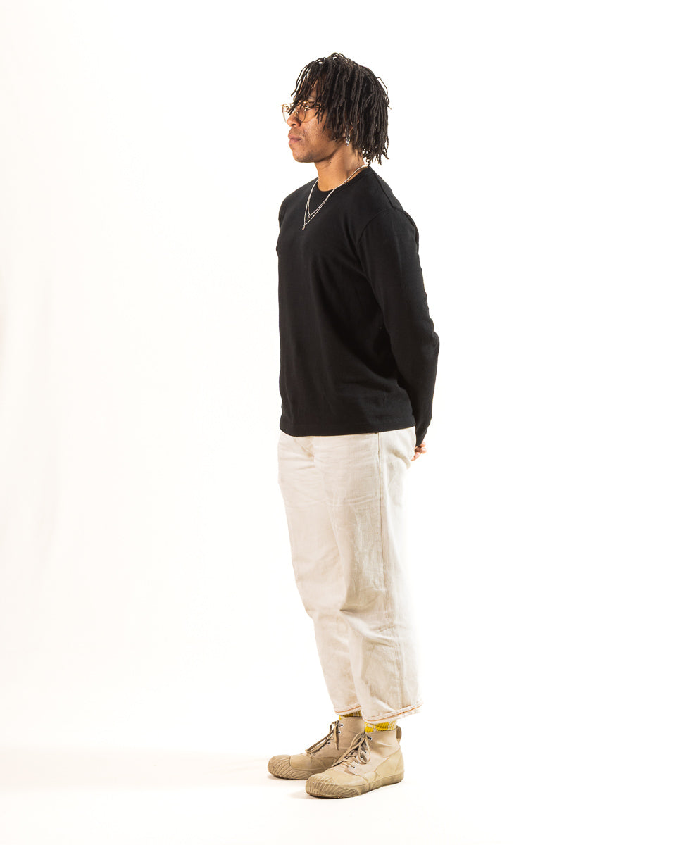 Standard & Strange Wakayama Special Loopwheel L/S Tee - Black - Standard & Strange