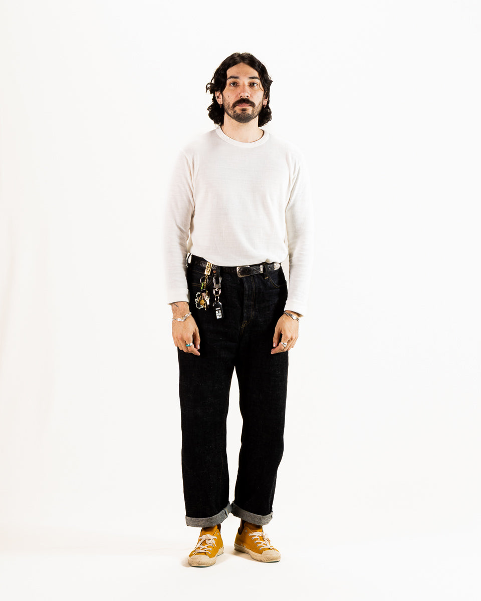 Standard & Strange Wakayama Special Loopwheel L/S Tee - Cream - Standard & Strange