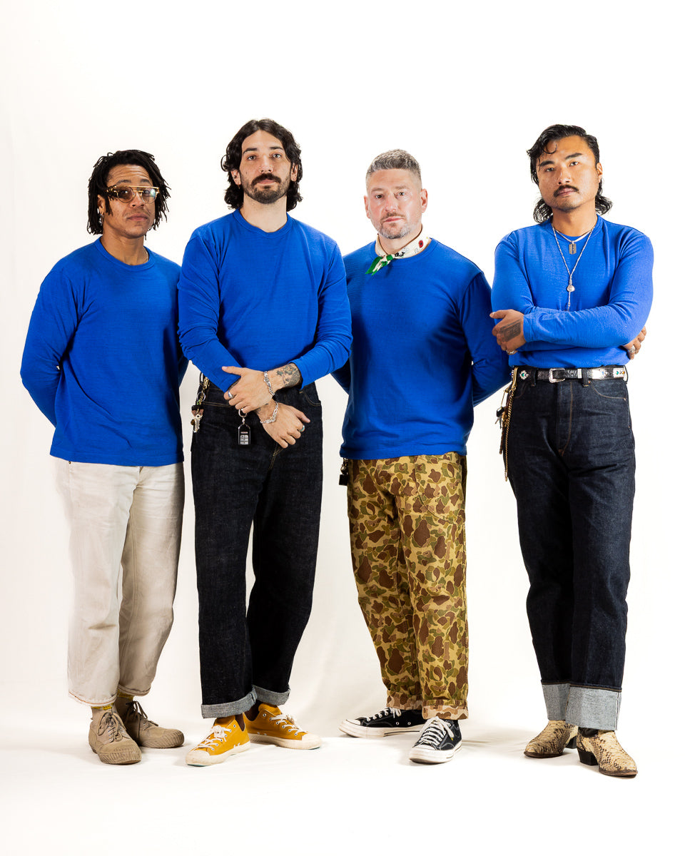 Standard & Strange Wakayama Special Loopwheel L/S Tee - Klein Blue - Standard & Strange