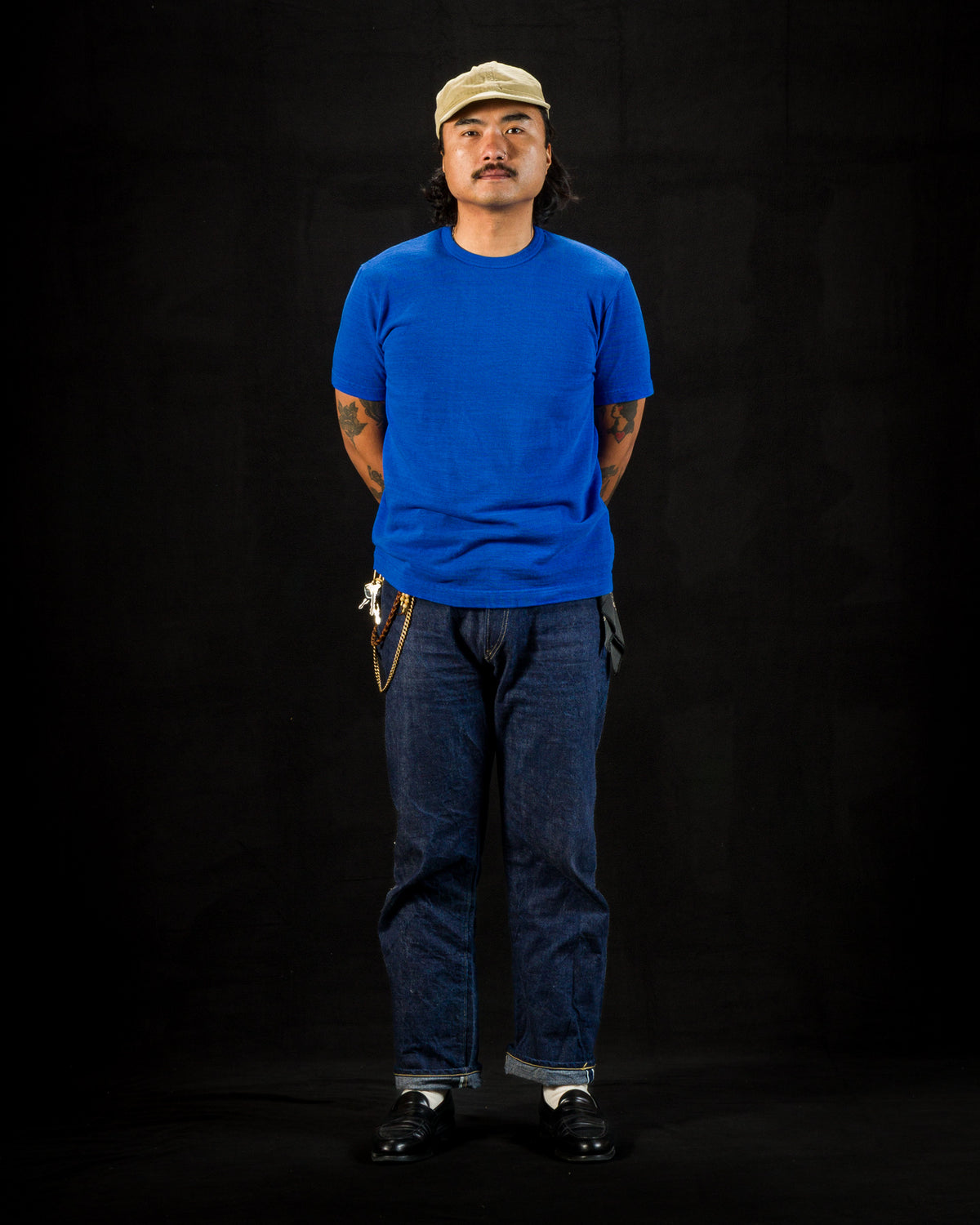 Standard & Strange Wakayama Special Loopwheel Tee - Klein Blue - Standard & Strange