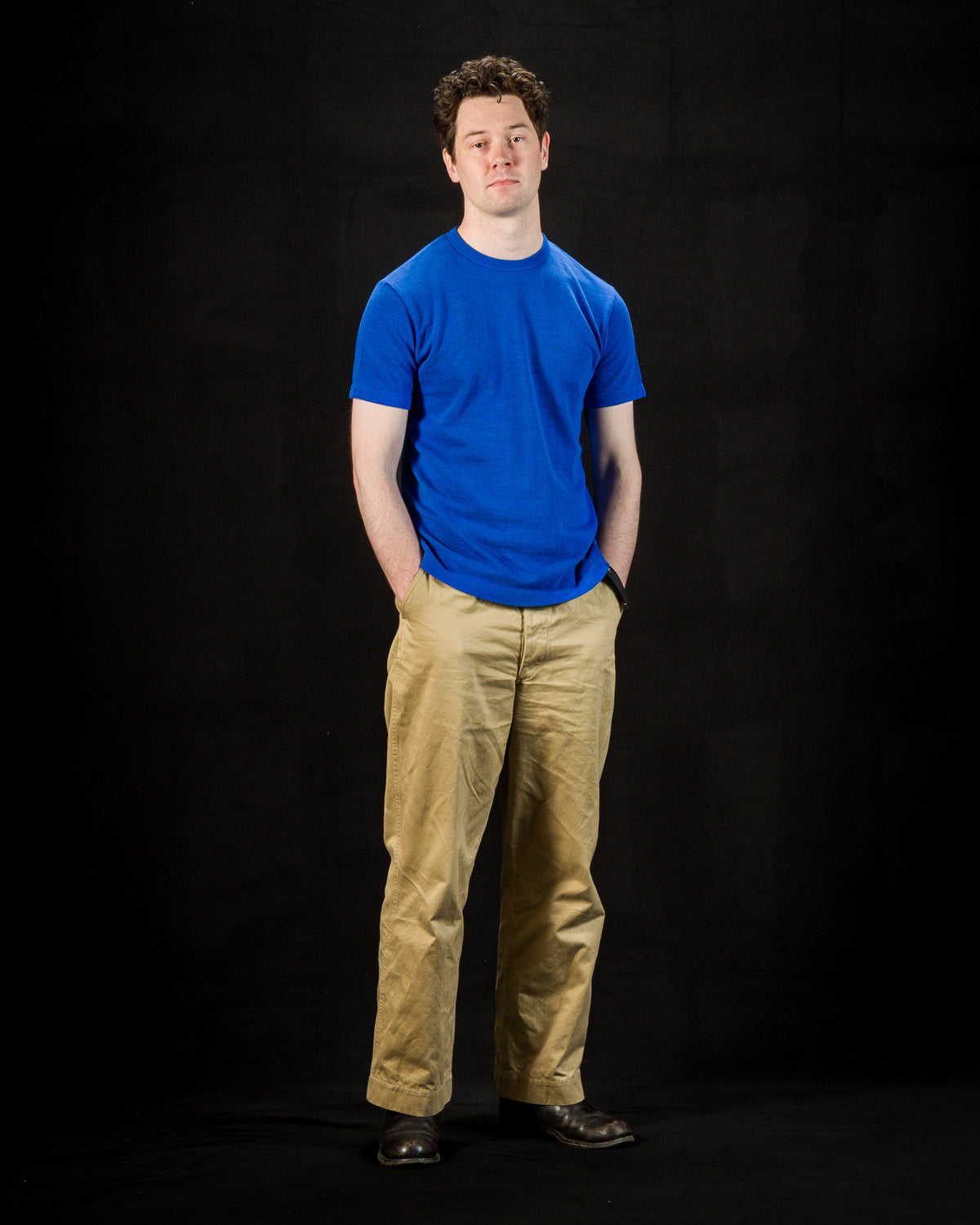 Standard & Strange Wakayama Special Loopwheel Tee - Klein Blue - Standard & Strange