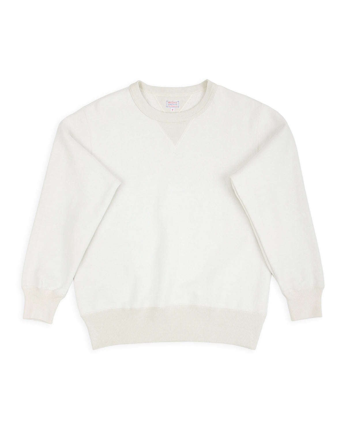 The Real McCoy's 10 oz Loopwheel Crewneck Sweatshirt - Milk - Standard & Strange