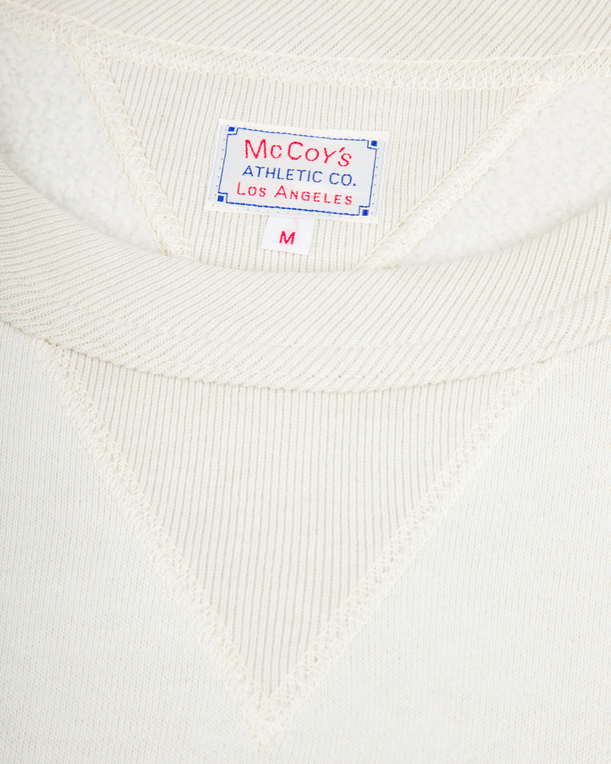 The Real McCoy's 10 oz Loopwheel Crewneck Sweatshirt - Milk - Standard & Strange