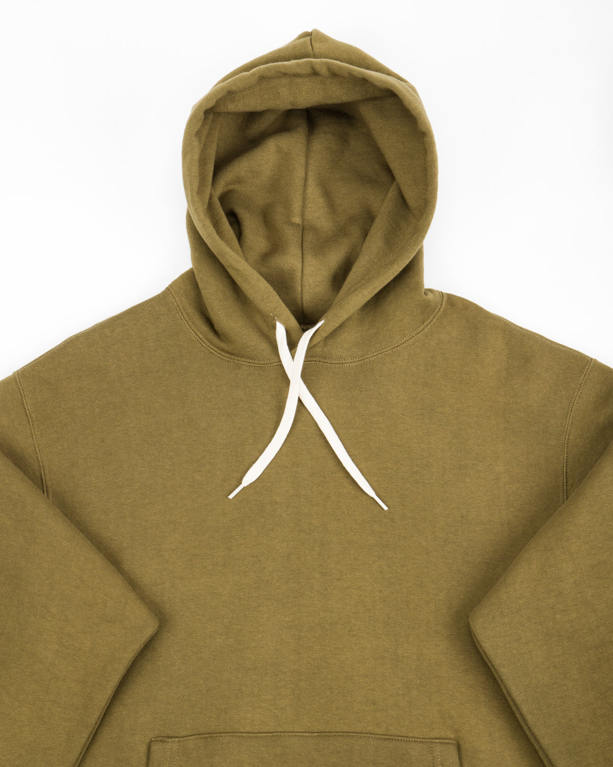 The Real McCoy's 10 oz Loopwheel Hooded Sweatshirt - Olive - Standard & Strange