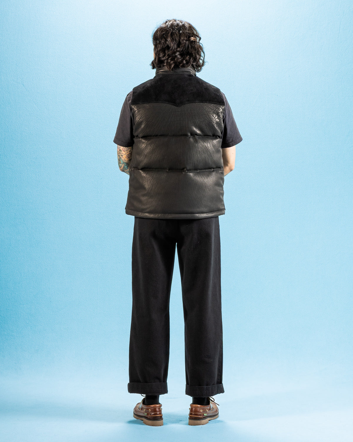 The Real McCoy's Deerskin Down Vest (221 Model) - Black - Standard & Strange