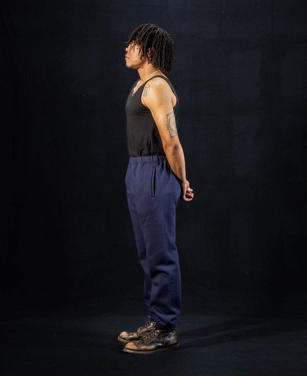 The Real McCoy's 10 oz. Loopwheel Sweatpants - Navy - Standard & Strange