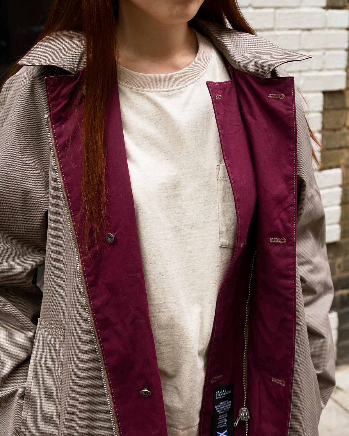 W'Menswear Reversible Cycling Trench - Burgundy - Standard & Strange