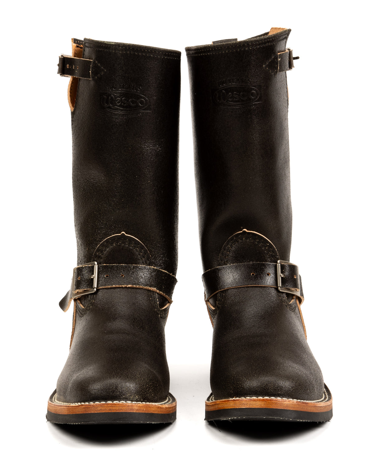Wesco S&S x Wesco Quick Striker Engineer Boot - Olive Waxed Flesh - Standard & Strange
