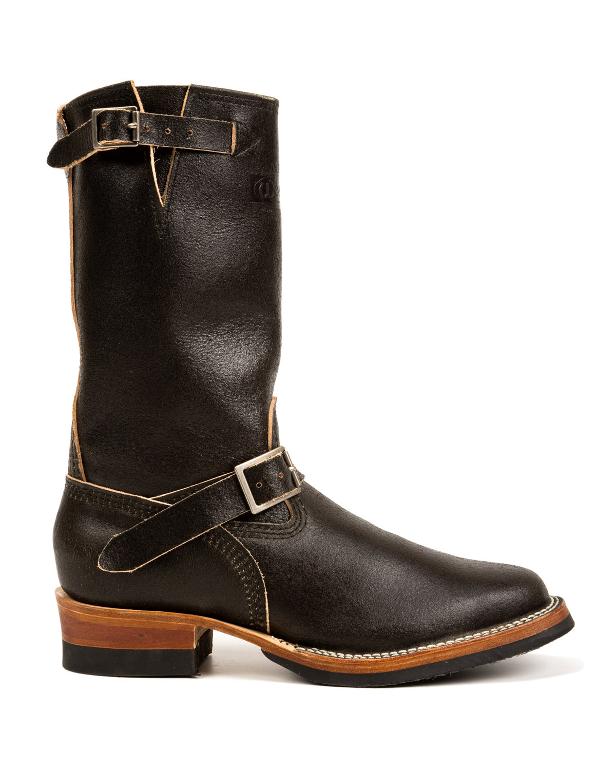 Wesco S&S x Wesco Quick Striker Engineer Boot - Olive Waxed Flesh - Standard & Strange