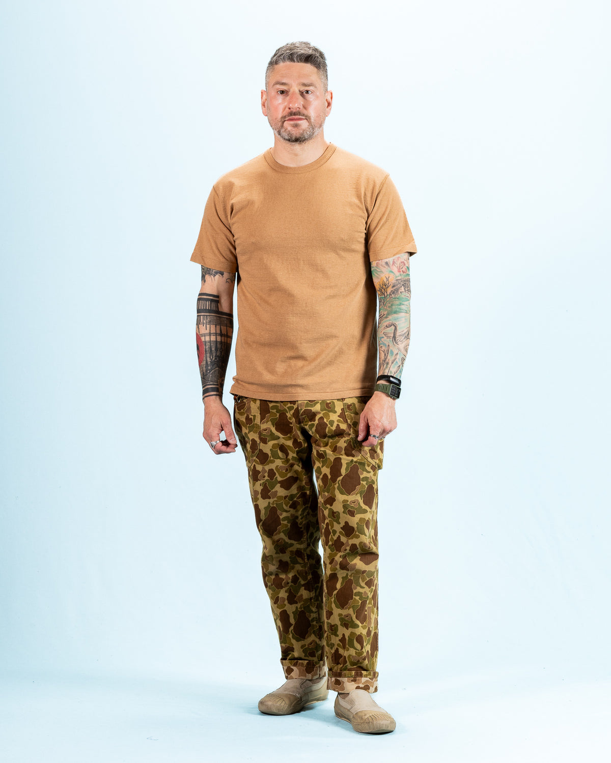 Wonder Looper Foxfibre® Tsuriami Crewneck T-shirt - Coyote 70 - Standard & Strange