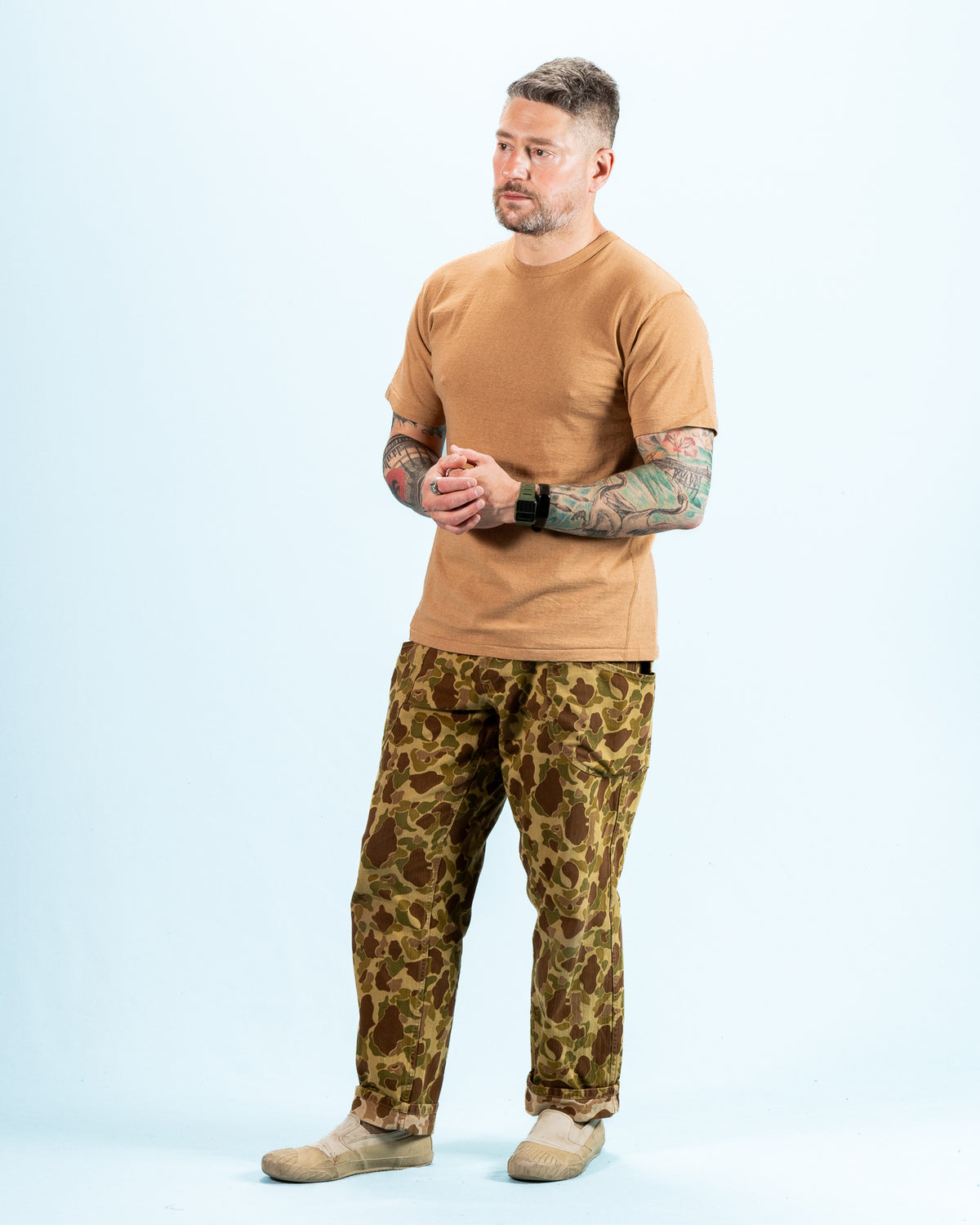 Wonder Looper Foxfibre® Tsuriami Crewneck T-shirt - Coyote 70 - Standard & Strange