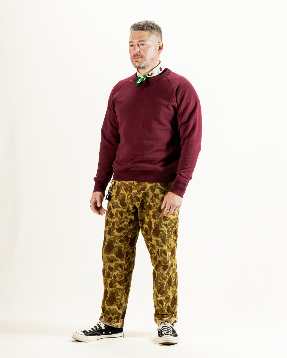 Wonder Looper Super Looper French Terry Pullover Crewneck - Burgundy - Standard & Strange