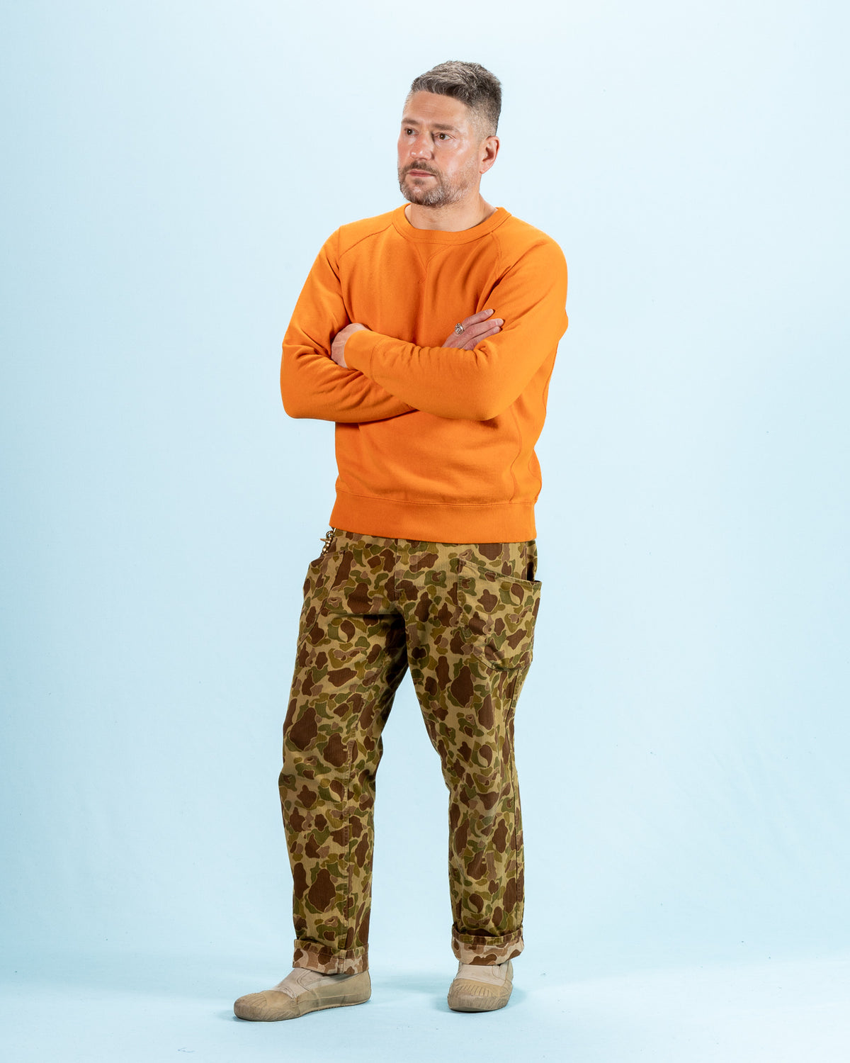Wonder Looper Super Looper French Terry Pullover Crewneck - Orange - Standard & Strange