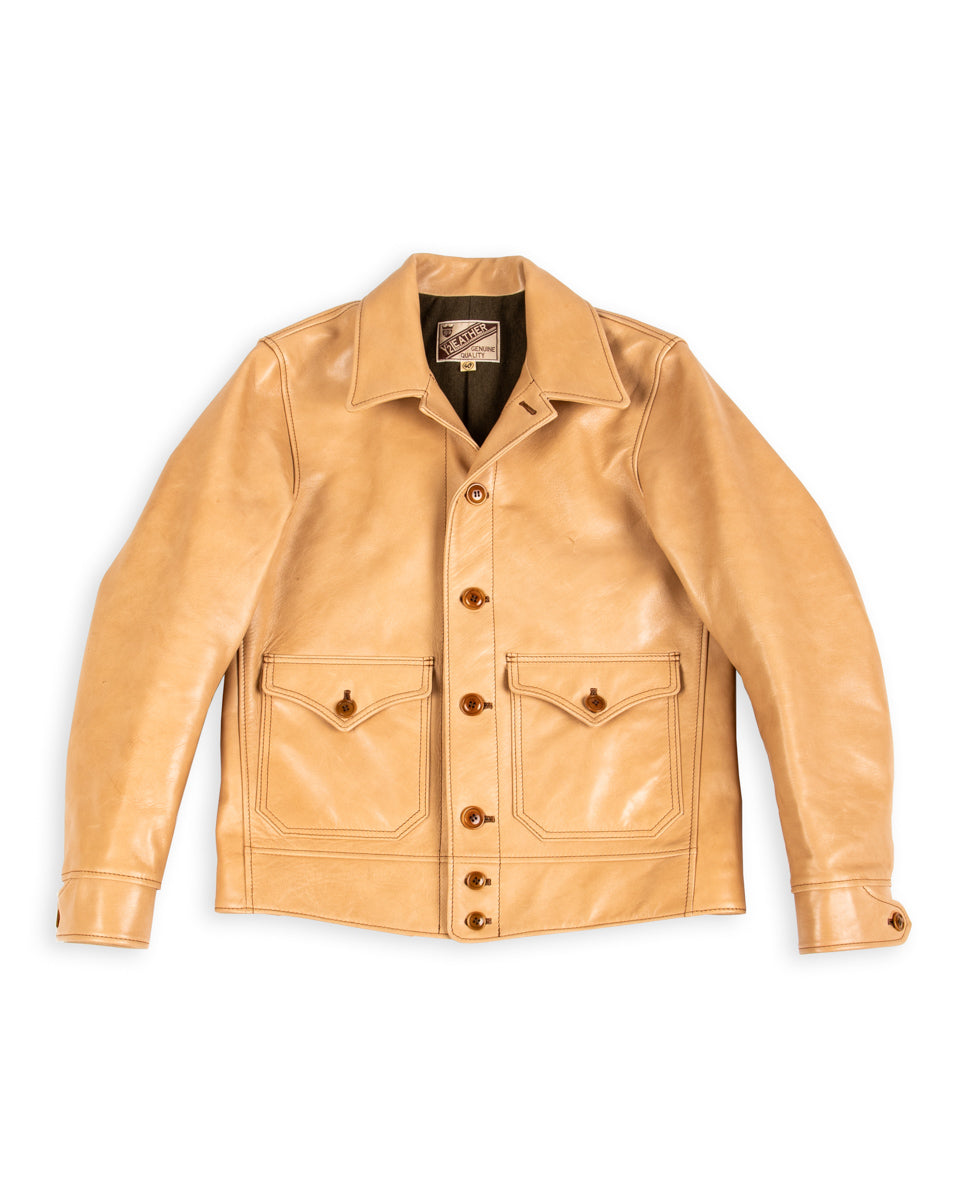 Y'2 Leather Kakishibu Persimmon Tanned Horsehide Cossack Jacket (KB-162) - Standard & Strange