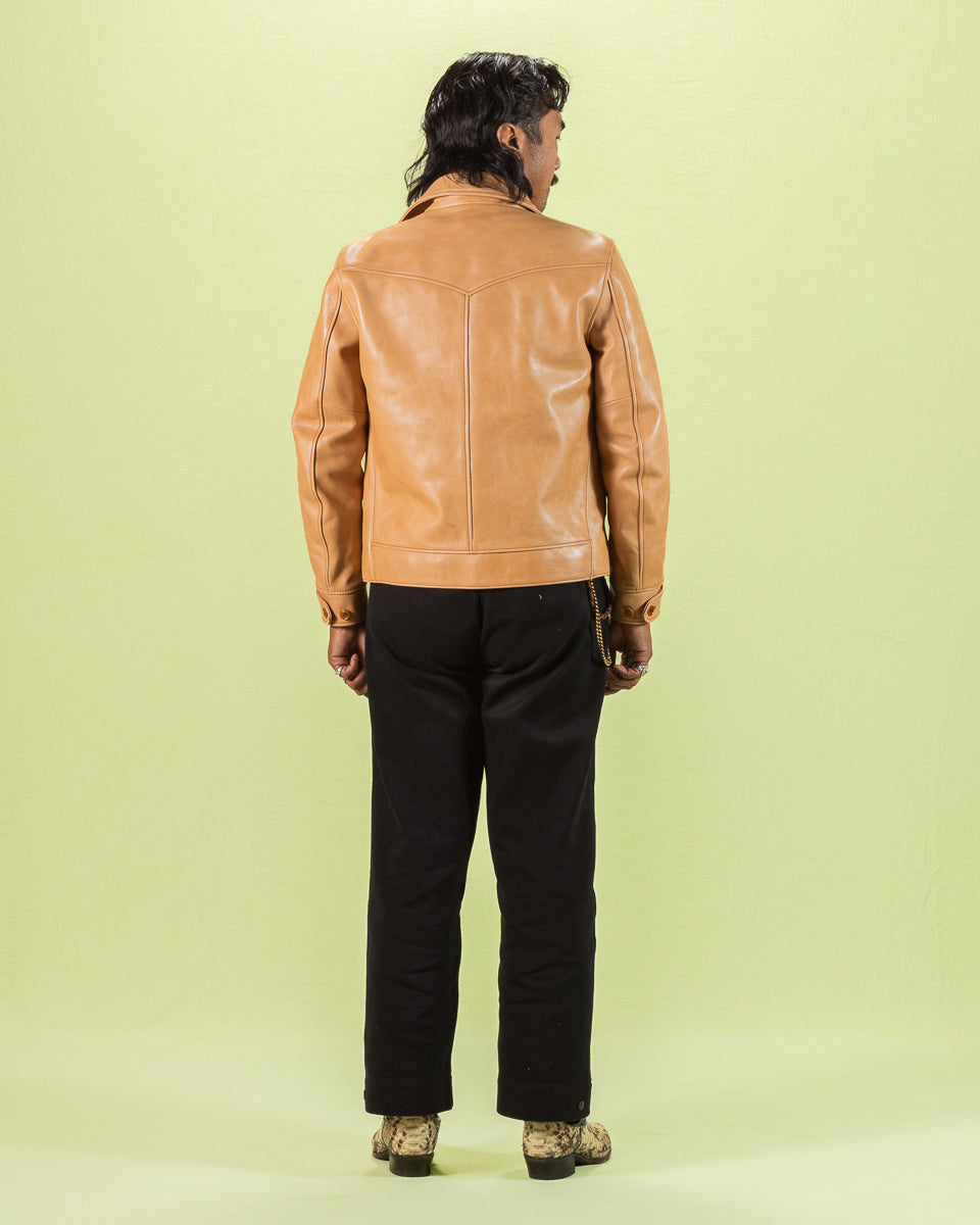 Y'2 Leather Kakishibu Persimmon Tanned Horsehide Cossack Jacket (KB-162) - Standard & Strange