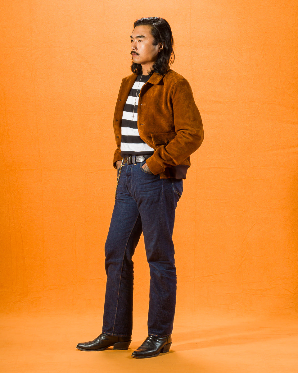 Y'2 Leather Steer Roughout Civilian Model A-1 (TB-149) - Camel - Standard & Strange