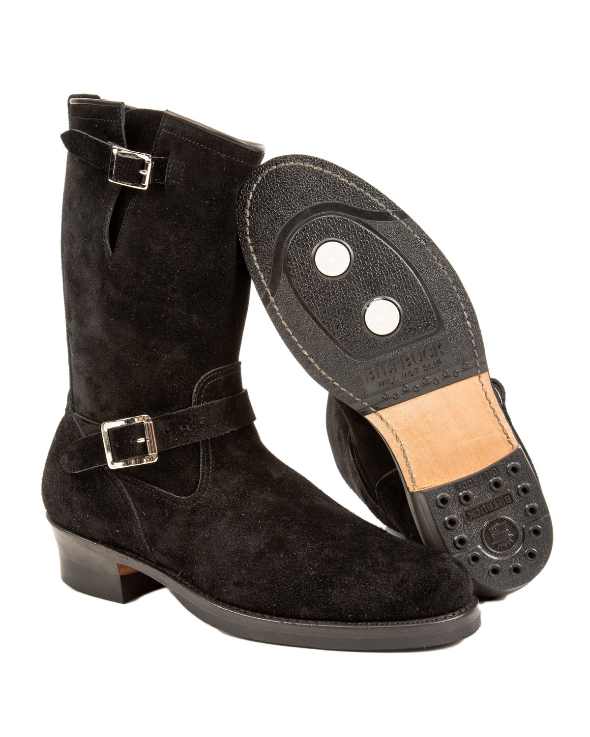 Attractions Suede Engineer Boot - Black - Standard & Strange