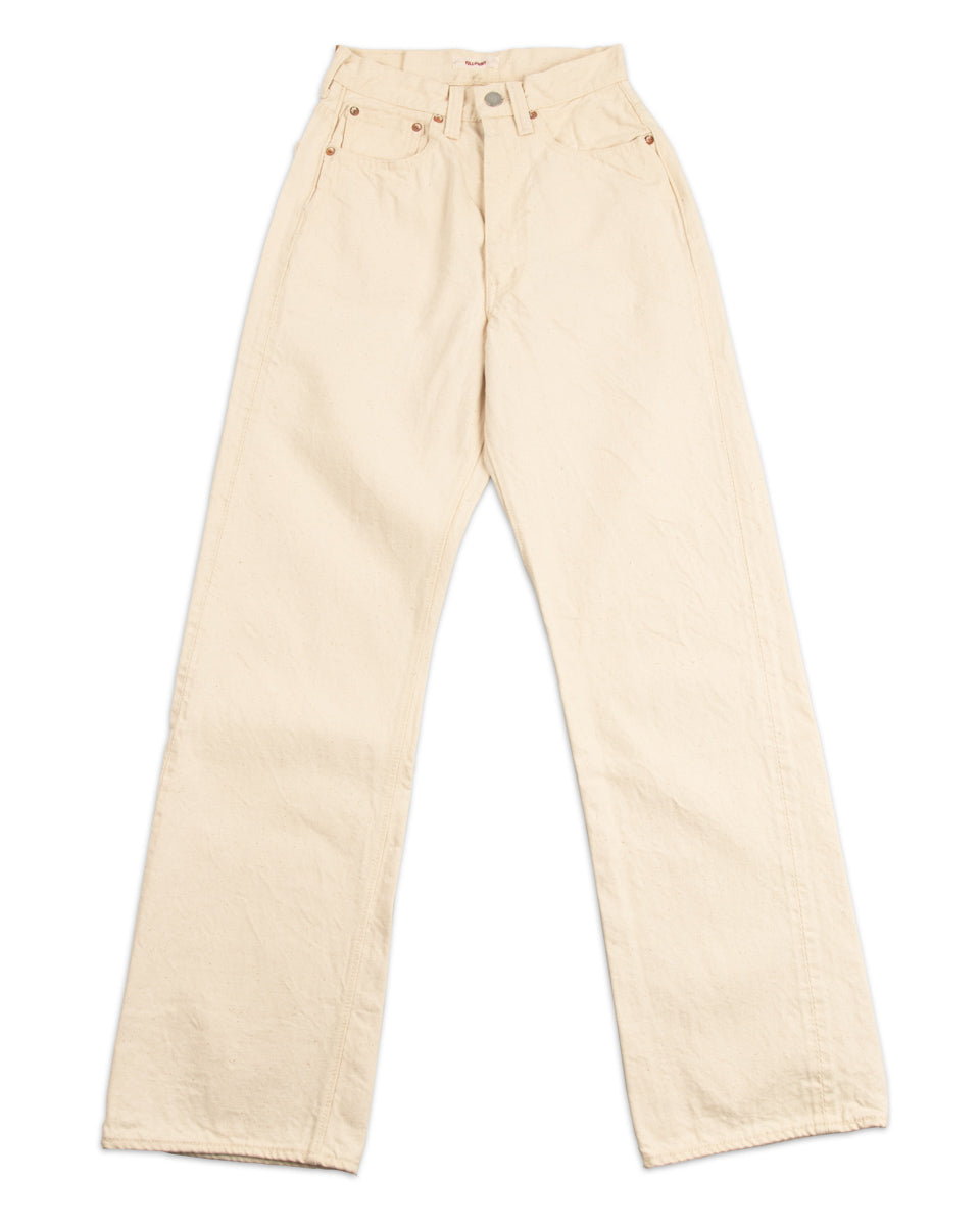 Fullcount 0107EC - Womens' Wide Straight "Monroe" - Ecru Denim - Standard & Strange