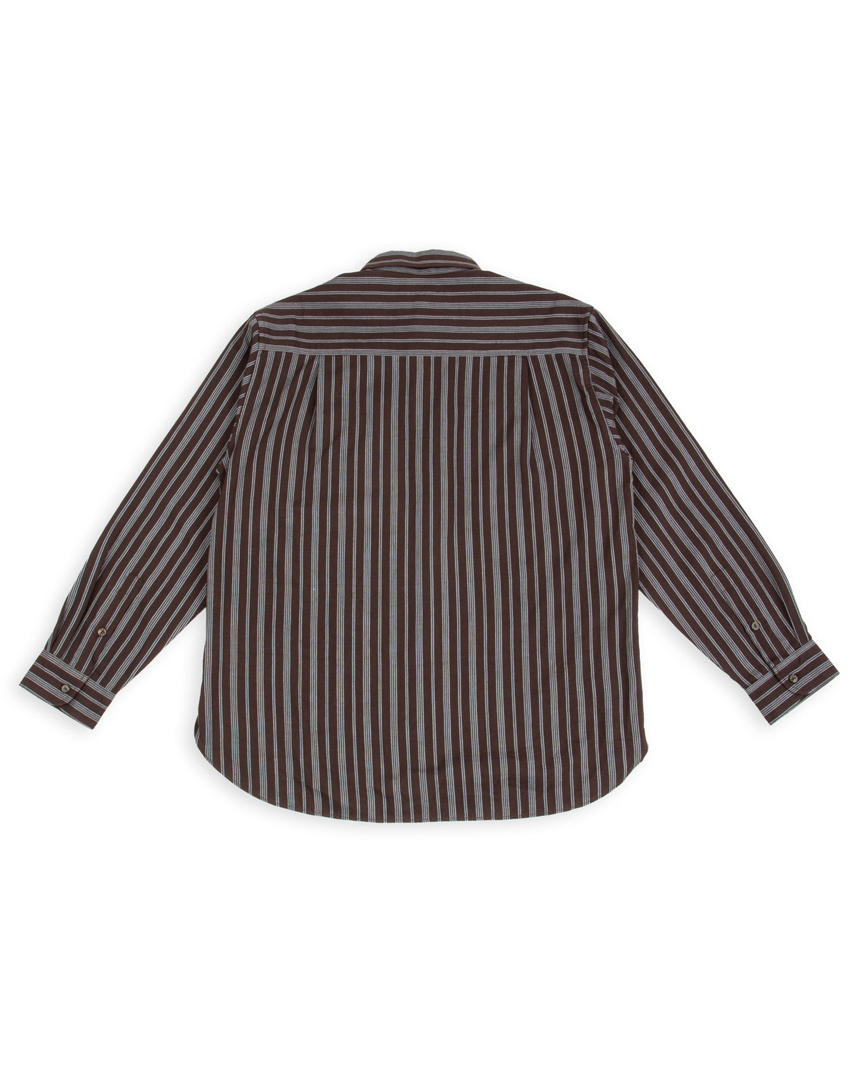 Indi + Ash Brook L/S Shirt - Handwoven Plum/Indigo Kala Cotton Variegated Stripe - Standard & Strange