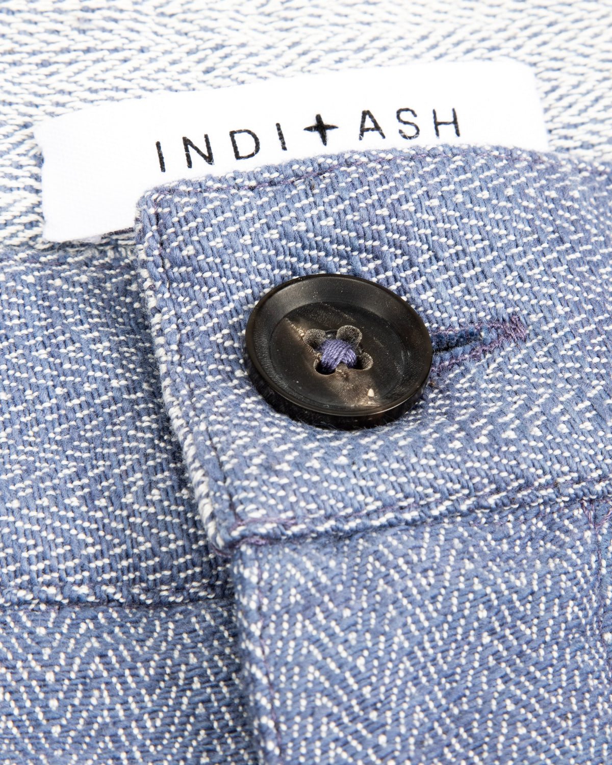 Indi + Ash Isaac Pant - Handwoven French Blue/Indigo Military Herringbone - Standard & Strange