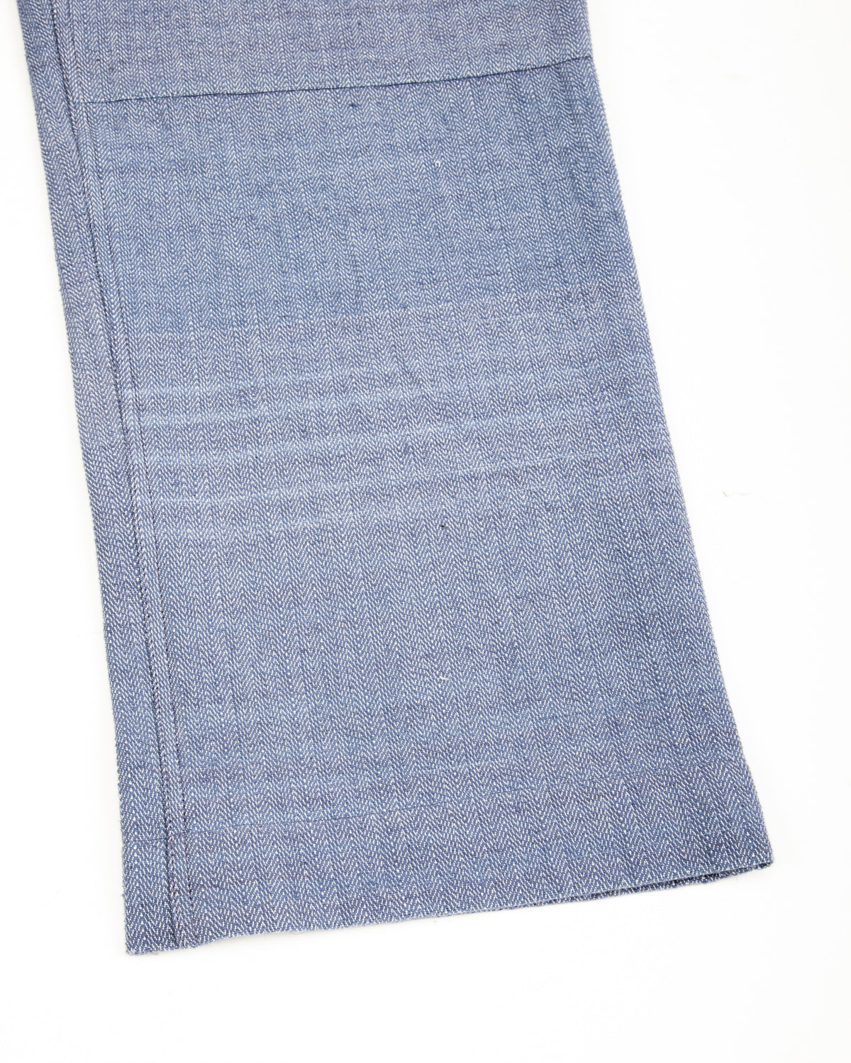 Indi + Ash Isaac Pant - Handwoven French Blue/Indigo Military Herringbone - Standard & Strange