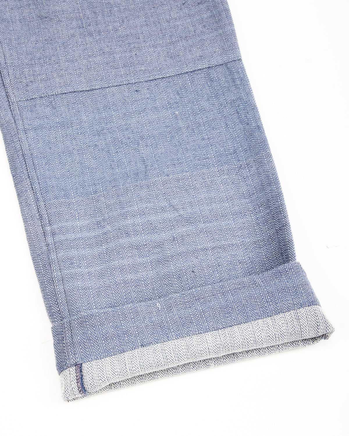 Indi + Ash Isaac Pant - Handwoven French Blue/Indigo Military Herringbone - Standard & Strange