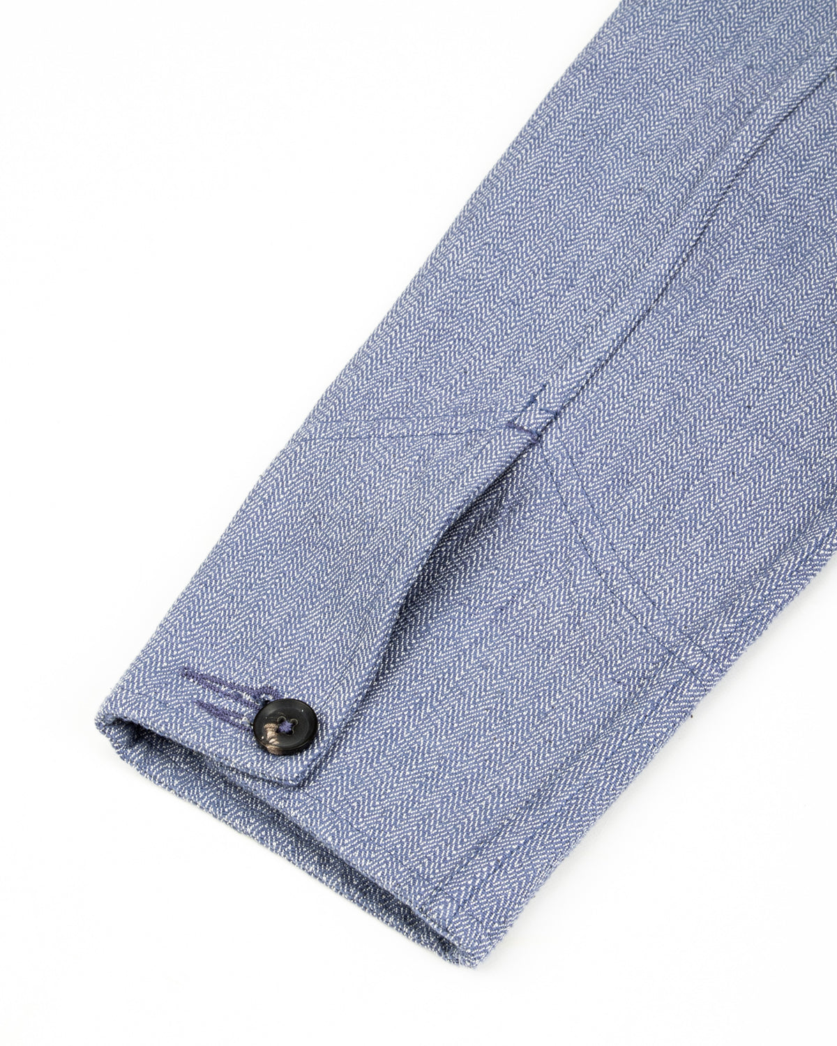 Indi + Ash Study Jacket - Handwoven French Blue/Indigo Military Herringbone - Standard & Strange
