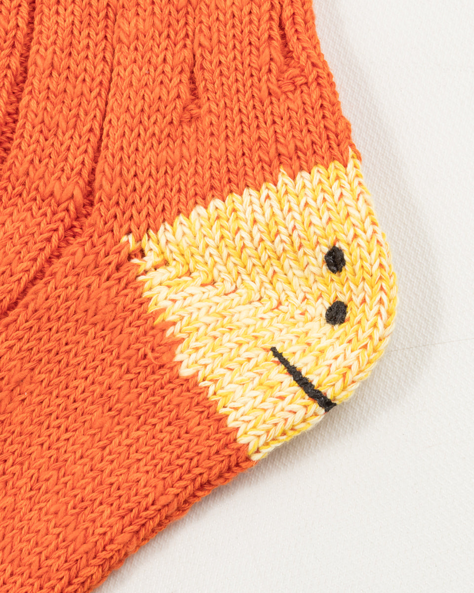 Kapital 56 Yarns MA-1 RAINBOWY HAPPY HEEL Socks - Orange - Standard & Strange