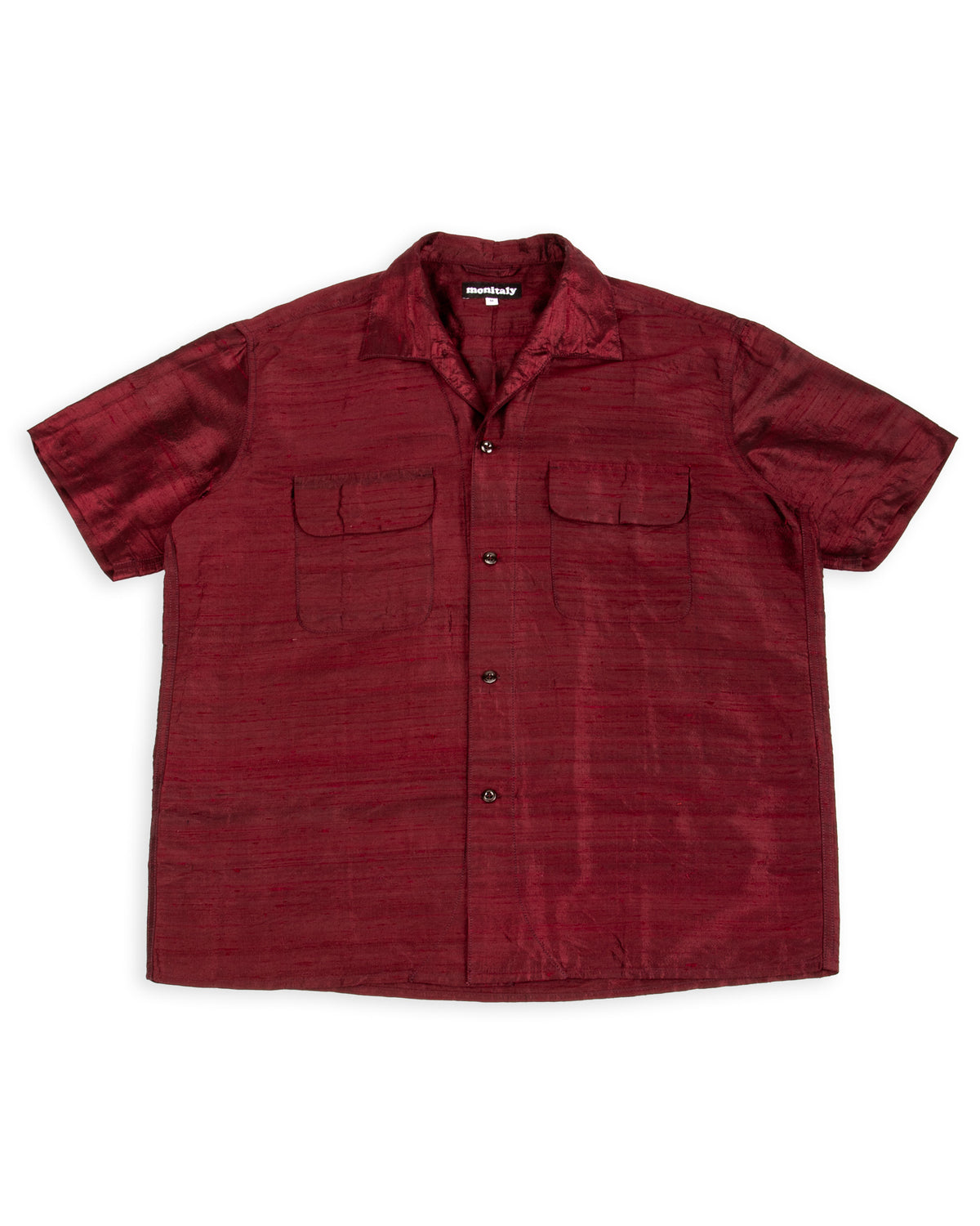 Monitaly 50's Milano Shirt - Maroon Dupion Silk - Standard & Strange