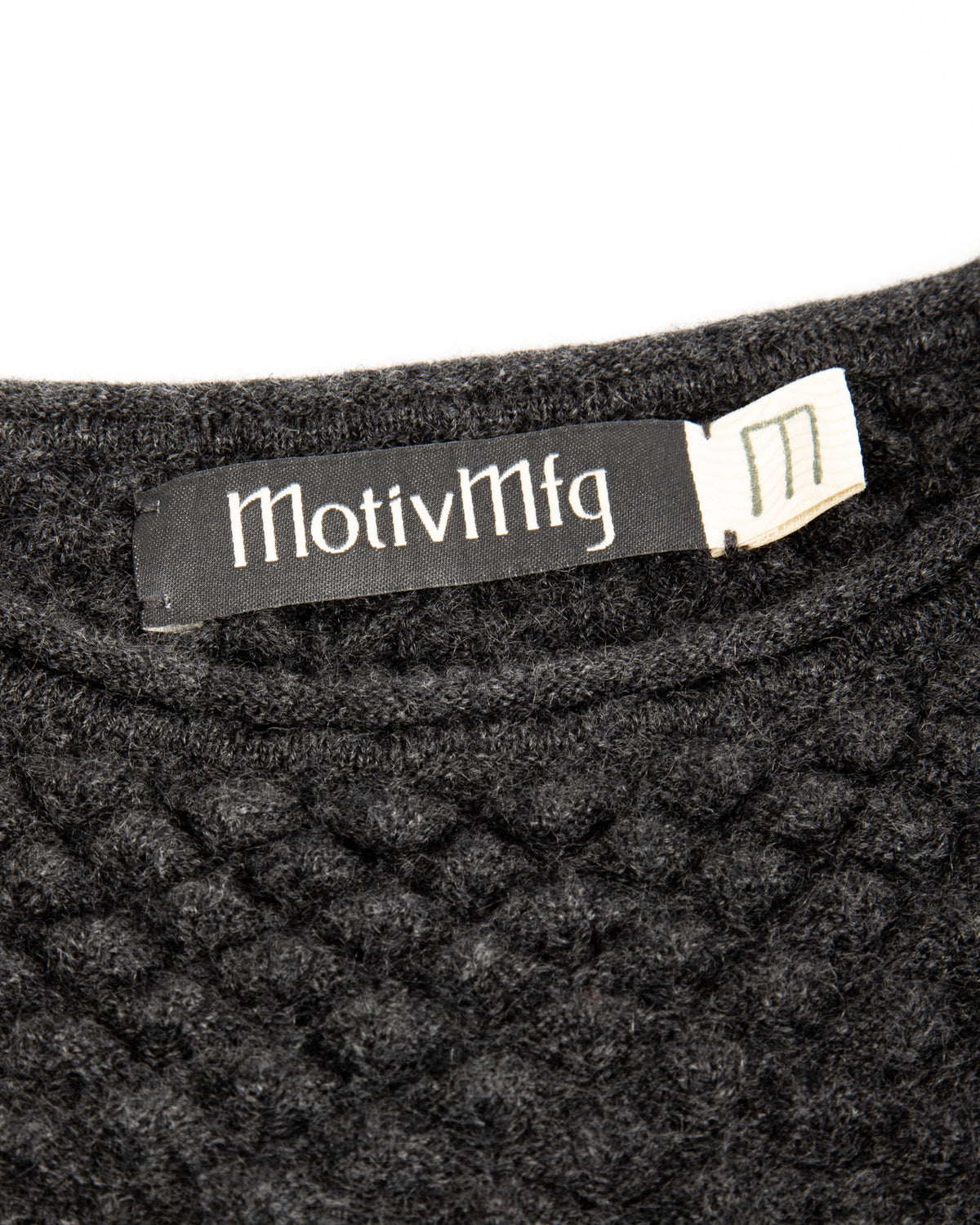 MotivMfg Cashmere Bubble Knit Mockneck - Grey Flannel - Standard & Strange