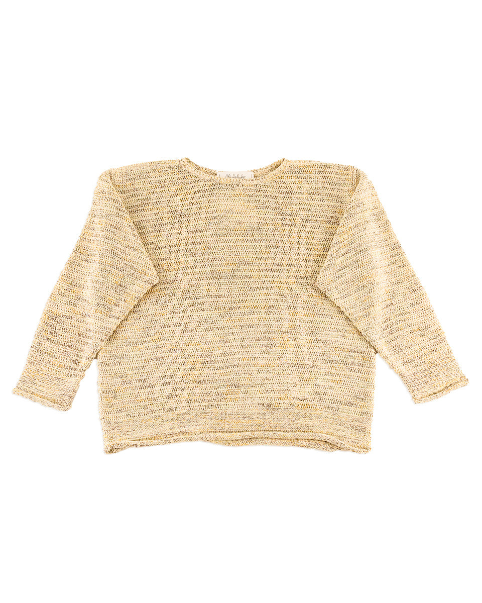 Olde H & Daughter Cotton Wrap Stitches Boat Neck Pullover - Desert 10 - Standard & Strange