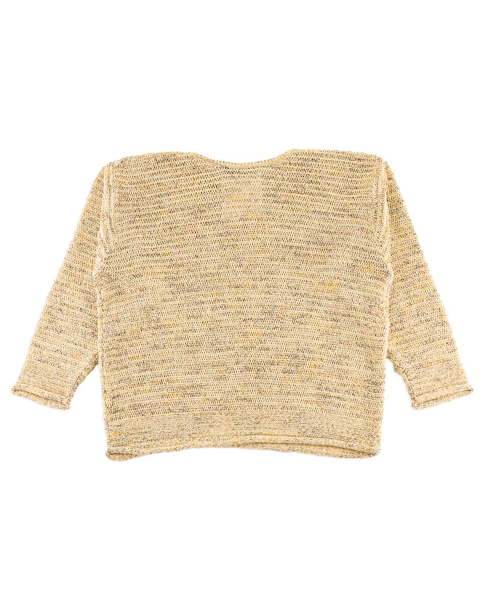 Olde H & Daughter Cotton Wrap Stitches Boat Neck Pullover - Desert 10 - Standard & Strange