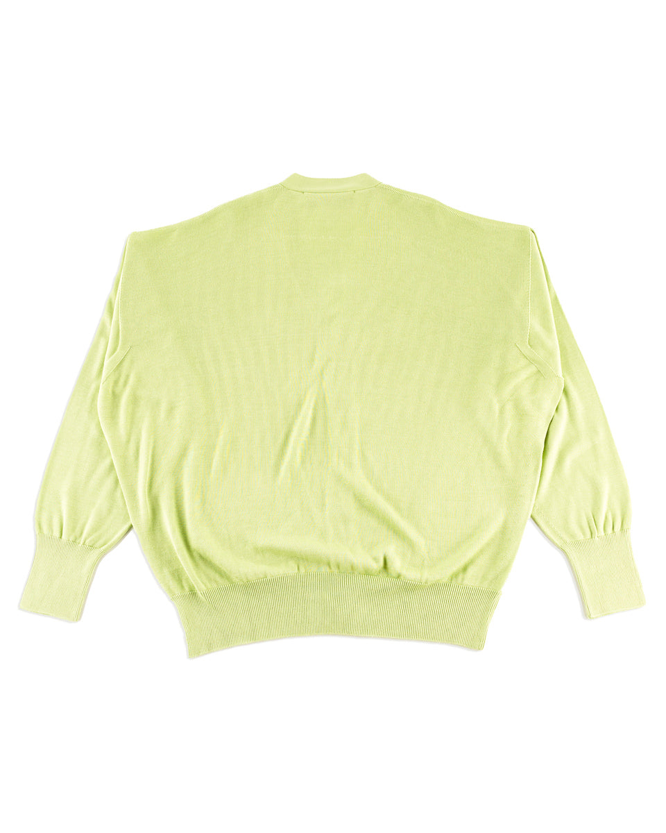 Olde H & Daughter Silk Plain Stitch V Neck Cardigan - Pistachio 10 - Standard & Strange