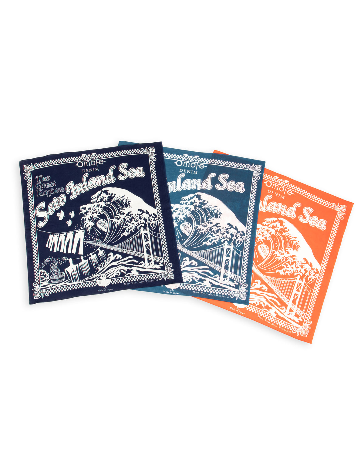 Omoto Denim Reveal Kojima Bandanna - Orange - Standard & Strange