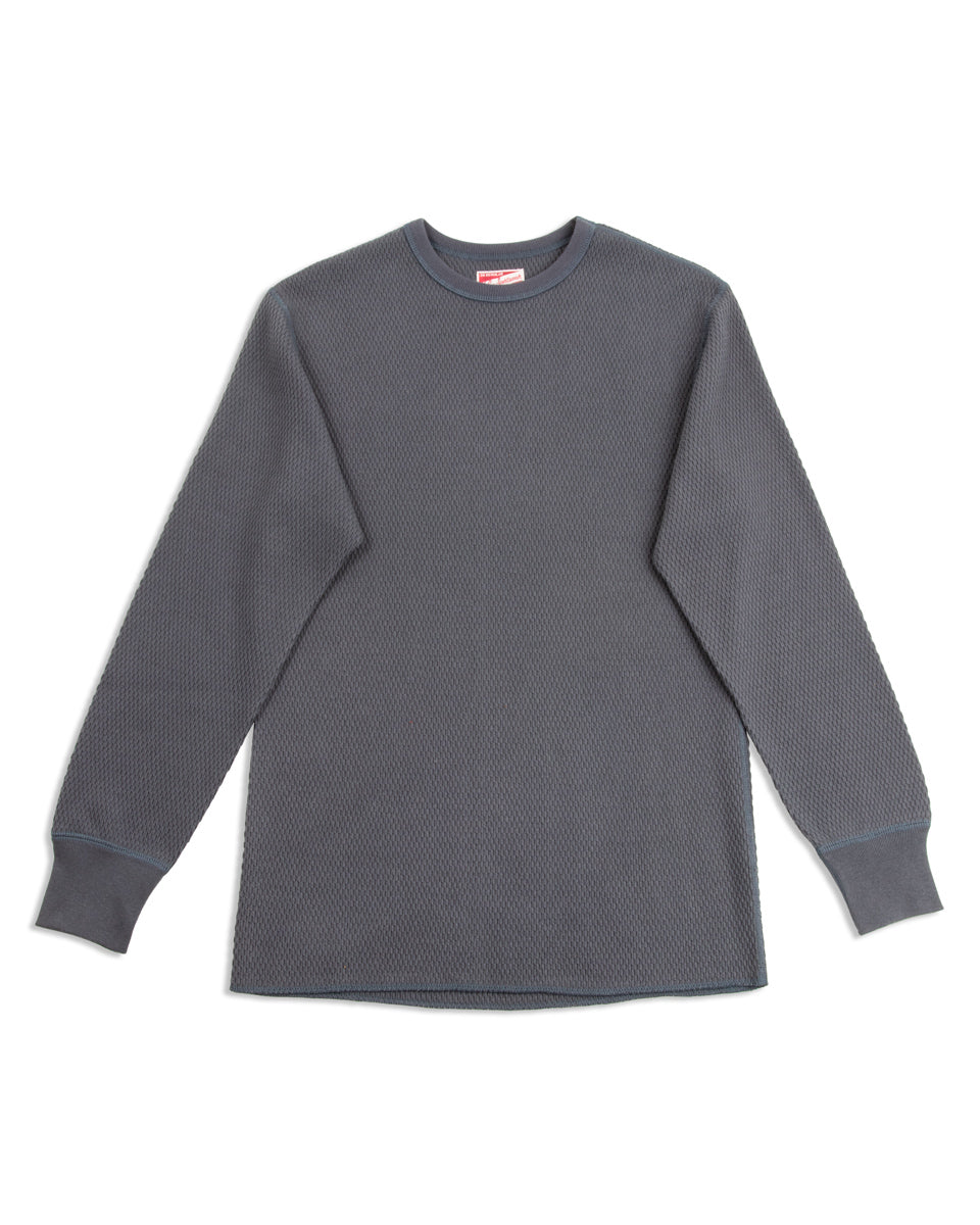The Real McCoy's Honeycomb Thermal Shirt - Ink Blue - Standard & Strange