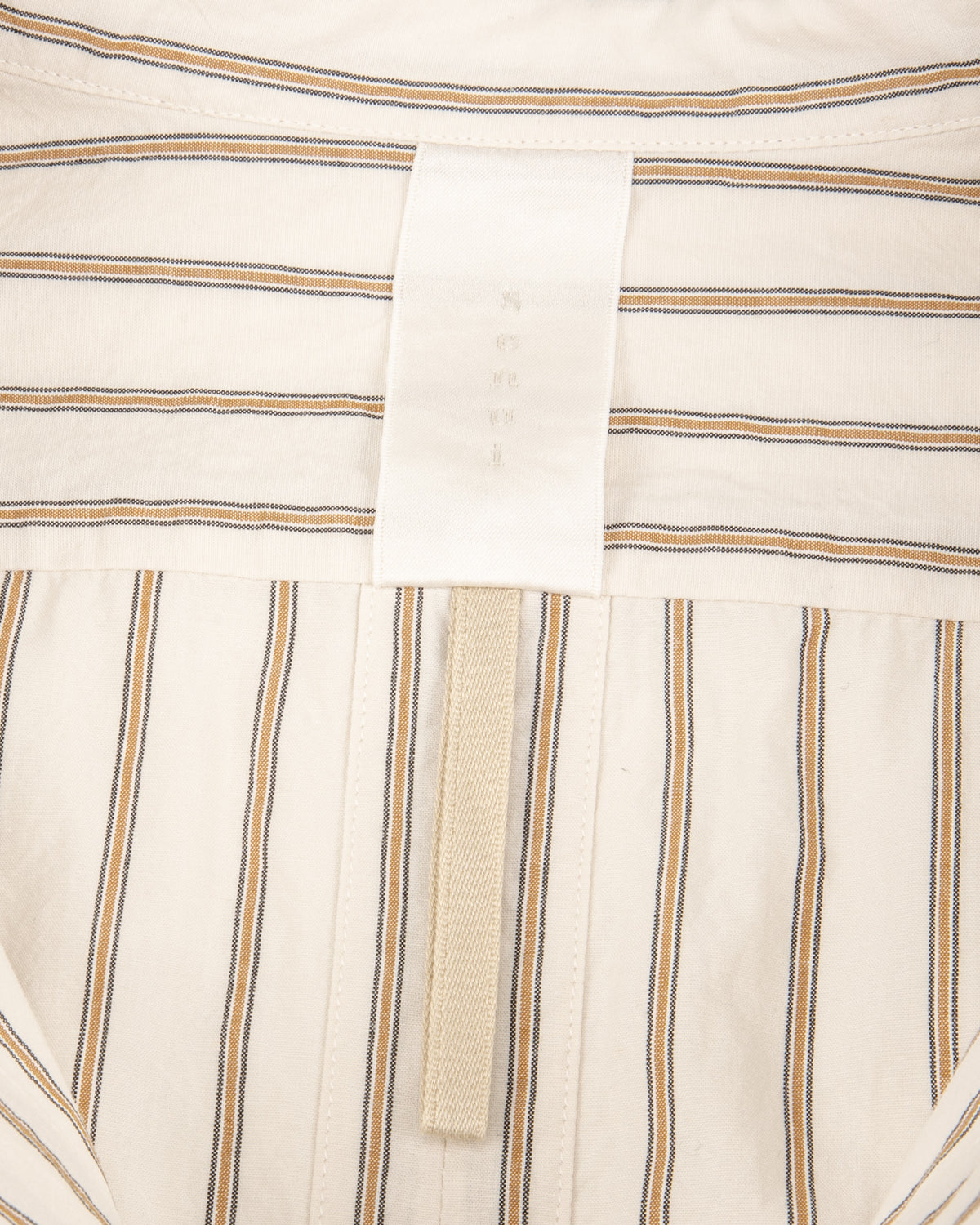 Senui Sally Side Slit Shirt - Ecru Double Washer Stripe 38/OS - Standard & Strange