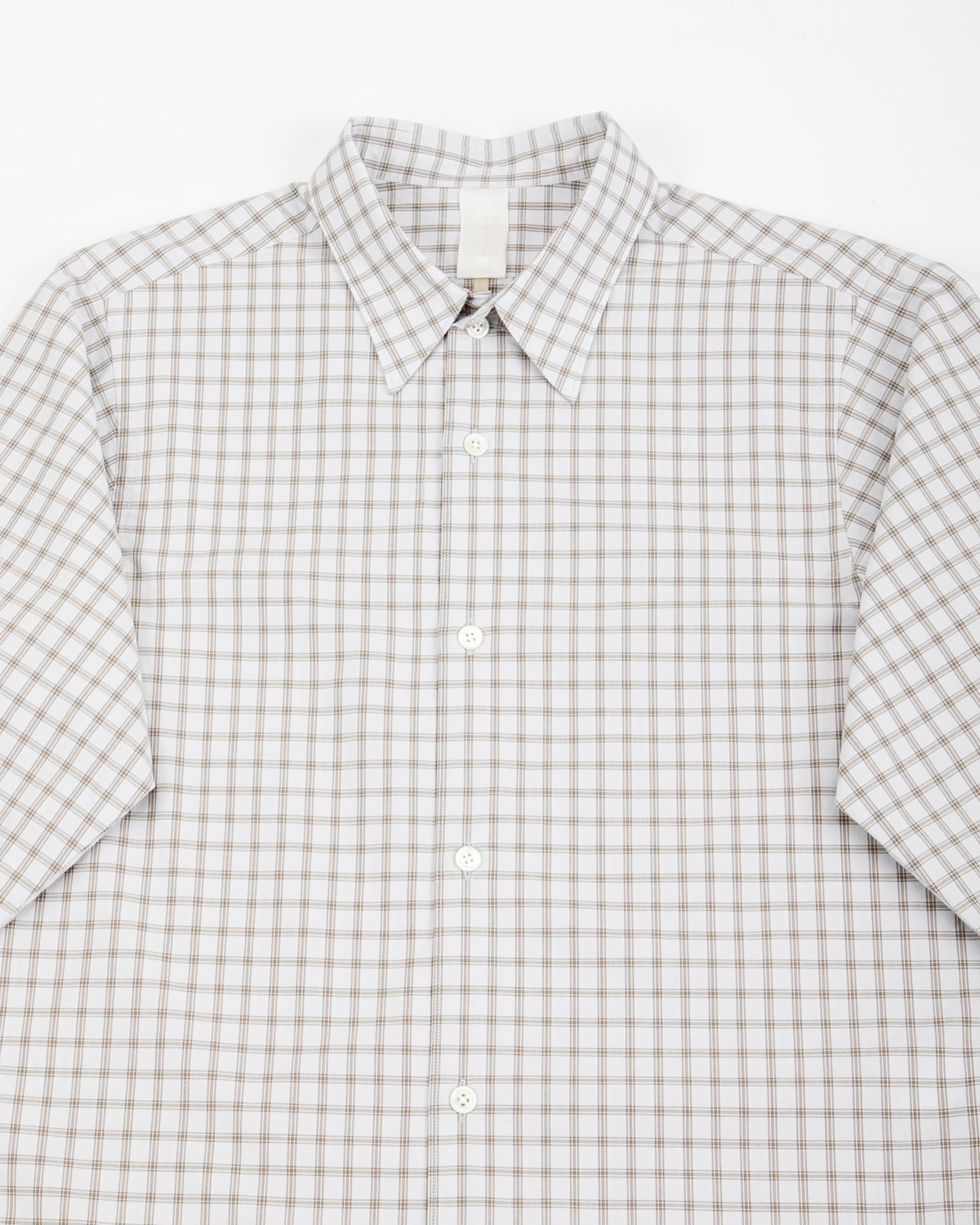 Senui Sally Side Slit Shirt - Green/Gray OG Typewriter Check 38/OS - Standard & Strange