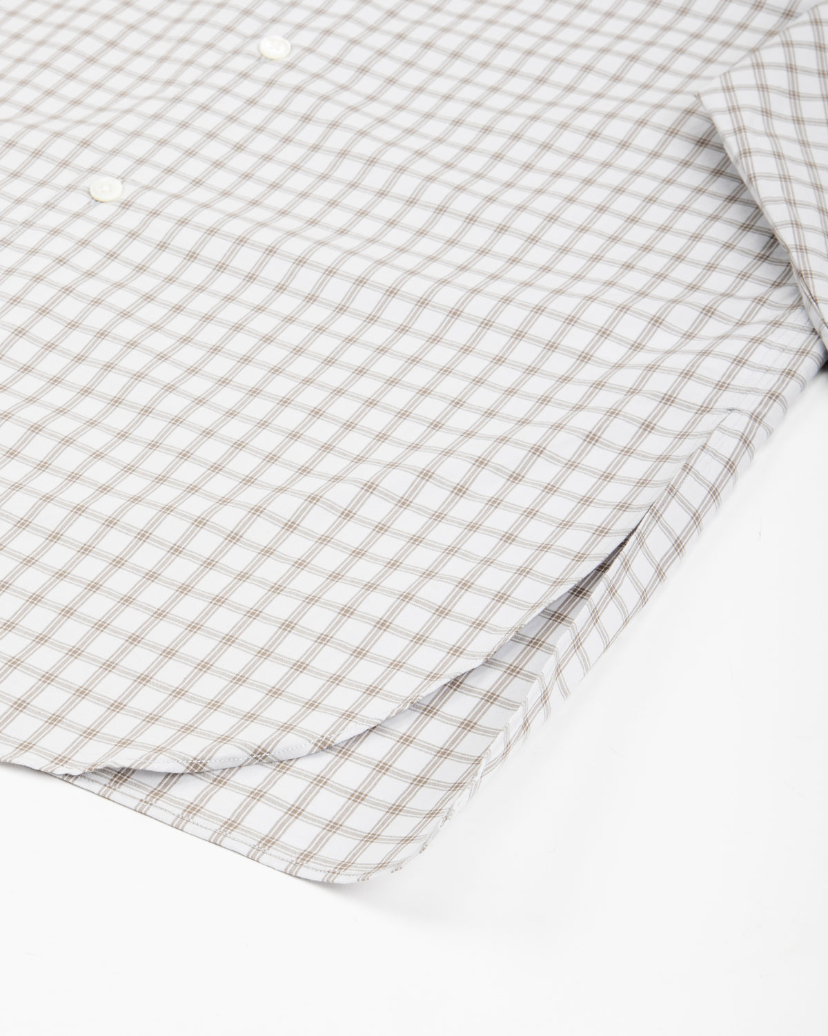 Senui Sally Side Slit Shirt - Green/Gray OG Typewriter Check 38/OS - Standard & Strange