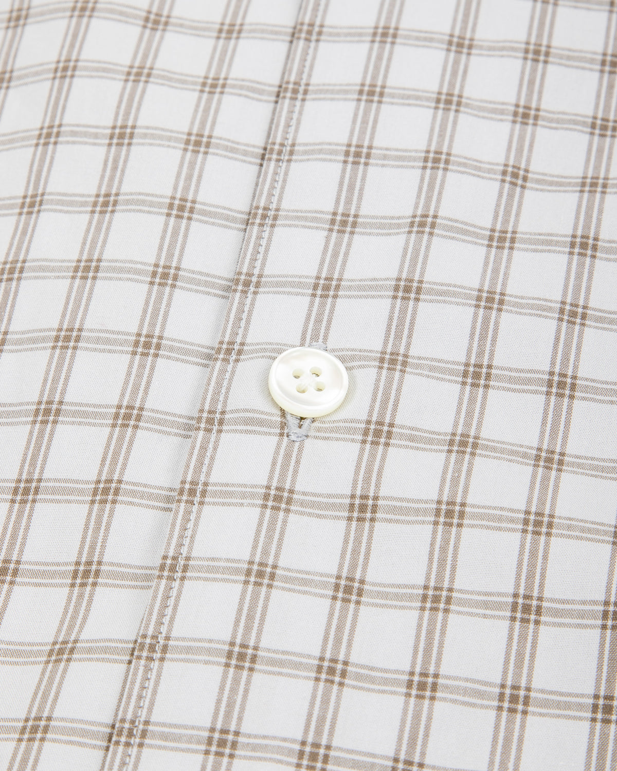 Senui Sally Side Slit Shirt - Green/Gray OG Typewriter Check 38/OS - Standard & Strange